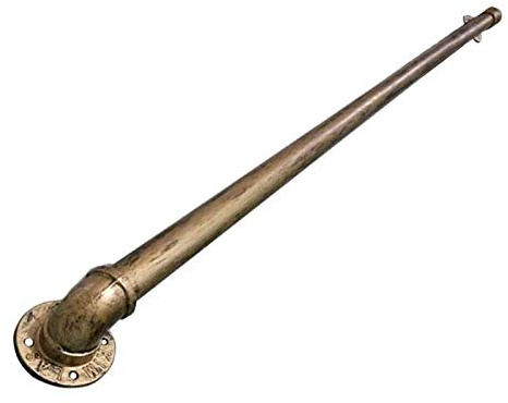 Securite Rampe main courante pour escalier Rambarde Fer forgé Garde-Corps Terrasse Fenetre Balcon Parapet Barre Appui intérieur Poignée Barre de Banister Rails Kit de support extérieur, Gold-Copper