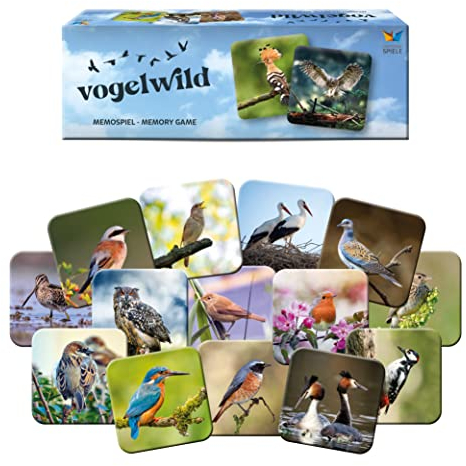 Starnberger Spiele - Vogelwild - Memospiel- Kartenspiel für Erwachsene und Kinder ab 6 Jahren - Geschenk für Vogel- und Naturliebhaber