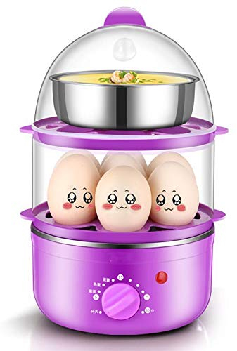 REJOON Hervidor de Huevos, Cocina eléctrica multifunción for Huevos Dobles, vaporera for Huevos, máquina de Desayuno con Capacidad for 14 Huevos con Temporizador