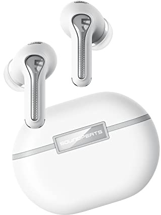 SoundPEATS Capsule3 Pro Écouteurs Bluetooth sans Fil Hi-Res Audio avec LDAC, Écouteurs Réduction de Bruit Active Intra-Auriculaires avec 6 Micros, Mode Transparence, 52 Heures d'Autonomie Blanc