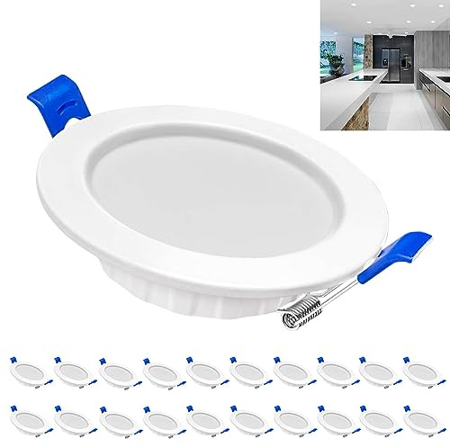 LZQ LED Einbaustrahler 20PCS 5W Einbauleuchten LED Spots 230V Deckenspots Einbau Strahler Decken Leuchte Set Einbau für Flur, Schlafzimmer, Wohnzimmer, Bad, Küche, Warmweiß