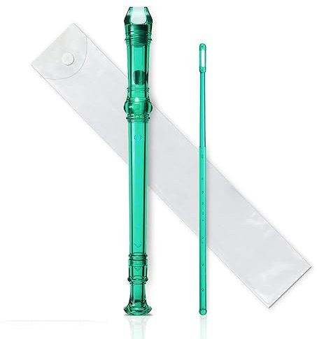 Mehrfarbiges Langes Flöteninstrument Mit 8 Löchern Für Musikalische Sopran-Kunststoffblockflöte Tenorflöte (Color : Green)
