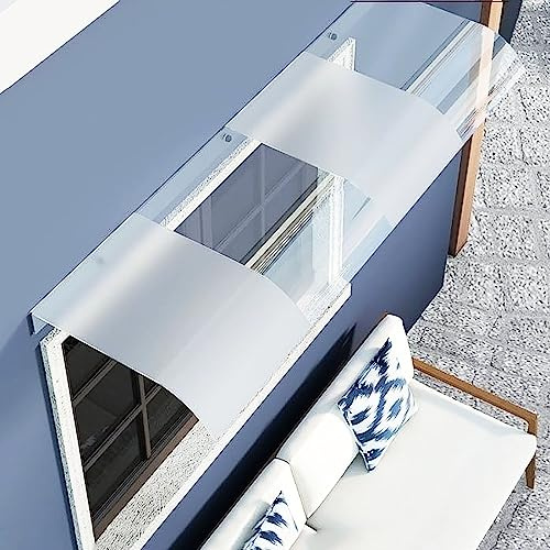 JSLJJBD Marquesina para Puertas Y Ventanas Exterior Toldo Invisible para Puerta De Patio, Sin Soporte, Ventana, Alero, Balcón, Hogar, Transparente, Silencioso 50x80cm/20 x31 Translucent