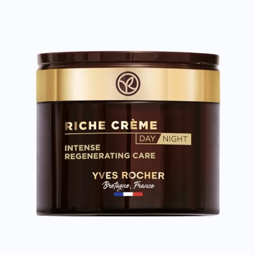 Yves Rocher RICHE CRÈME - Cuidado Intensivo Día & Noche - Crema Facial Anti-Aging con Aceite de 1000 Rosas para una Regeneración Celular Intensa - 75 ml