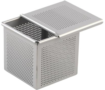 Gralara Mini molde, molde cuadrado para milhojas, molde para horno que evita la sobreexpansión, caja para tostadas, lata para tarta, 6x6x6cm
