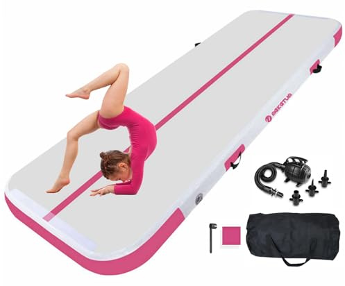 MEKETUM Air Track Colchoneta Gimnasia Ritmica 2 3 4 5 6 Metros Hinchable 10/20cm Gruesa Colchoneta Deportiva con Bomba de Uso doméstico/Entrenamiento/Rodar/Saltar/Fitness/Yoga/Entretenimiento acuático