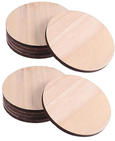 Anneome 10 Pezzi Di Fette Di Legno Rotonde Non Finite Leggere E Versatili Per Progetti Di Falegnameria