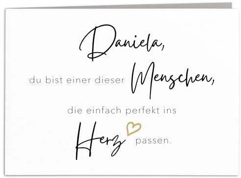 Personalisierte Geburtstagskarte beste Freundin Karte Herz Geburtstag Geschenk Grußkarte Klappkarte mit Umschlag 10,5 x 14,8 cm
