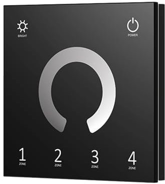 IYNWBJTS DMX512 Touch Panel Principale Montaggio a Parete in Vetro Controller 2.4G Dimmer AC 220V 110V CCT Monocromatico RGB RGBW Striscia Luminosa a LED(T11-B)