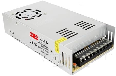 Fuente de Alimentación, Fuente de alimentación conmutada de 3V, 5V, 9V, 12V, 15V, 18V, 24V, 36V, 1A, 2A, 3A, 5A, 6A, 8A, 10A, 20A, 50A, 12 V voltios a 12V AC-DC SMPS(20A)