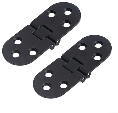 Self Supporting Flush Mounted Hinges, Easy Installation, Zinc Alloy Material (Black)