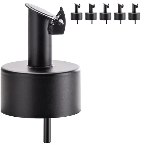 Koffs Design Ausgießer aus Edelstahl mit 28mm Drehverschluss Gewinde - Flaschenausgießer für Spirituosen, Ölflaschen und mehr - kompatibel mit üblichen Schraubverschluss Flaschen - 5 Stück