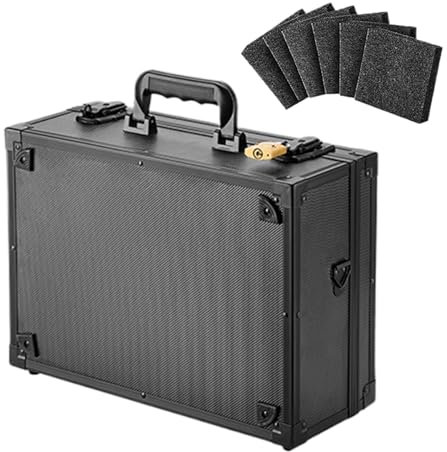 Boîte de rangement de carte commerciale, boîte de rangement de carte commerciale | Cas de transport de carte dure avec cadenas | Titulaire de voyage, protections portables pour la collecte