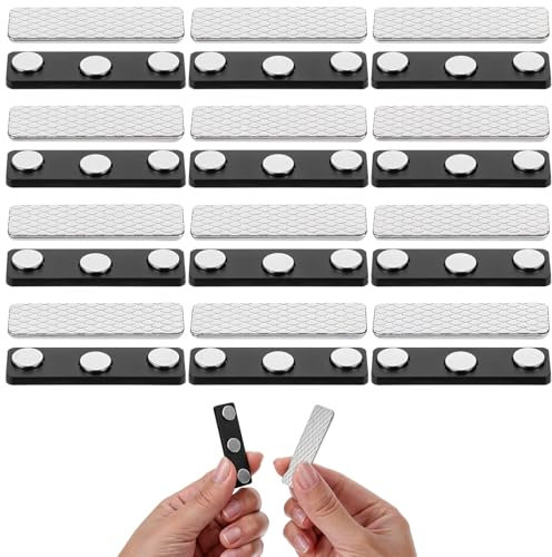 YUXIANLB 12 paia di clip magnetiche per tende oscuranti, accessori per tende in tessuto adesivo, per tende da finestra, chiusura sicura per casa, cameretta dei bambini, camera da letto, facile da