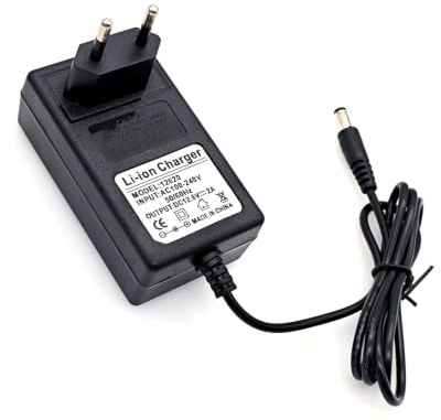 JZK DC 12.6V 2A AC Reemplazo de Adaptador, Cargador de batería de Litio Li-Ion Fuente de alimentación máxima 25.2W Enchufe de Carga
