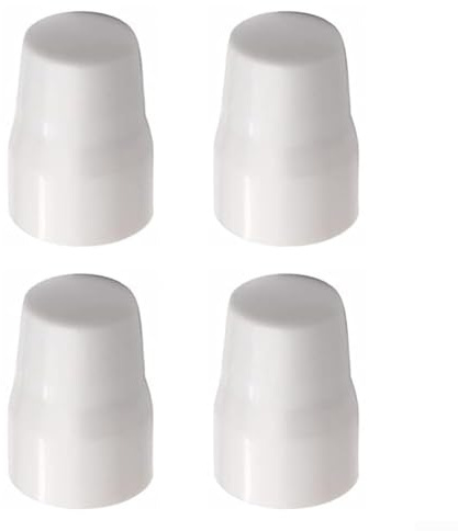 Radiator Valve Cap Push Fit Replacement Cover with Protection Washer for Home Heating System White(4pc)