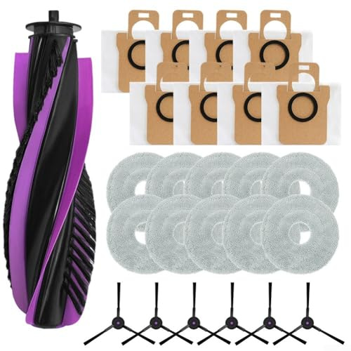 Ensemble d'accessoires pour robot aspirateur, brosse latérale principale, sac à poussière, kit de chiffon pour JONR pour P20 Pro, nettoyage amélioré (B)