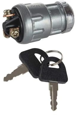 Motore Interruttore Accensione Starter Interruttore di accensione e avviamento con 3 posizioni, 3 terminali di collegamento, 2 chiavi, adatto per auto, moto, trattori, carrelli elevatori. Start Engine