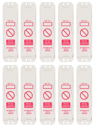 10 Pack Scaffold Inspection Tags Status Holder, ABS Plastic Safety Sign with Do Not Use Insert for Construction Site Equipment Lockout Tagout Ladder Scafftag
