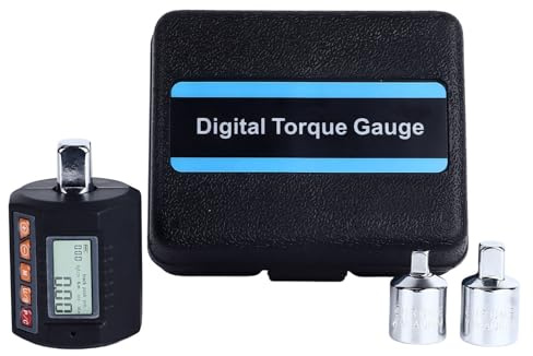 Gavigain Numérique Clé Dynamométrique Mètre, LCD Rétro-Éclairage, 4 Unités kgf.cm Nm lbf.ft lbf.in, 1 4 3 8 1 2 Pouces Adaptateurs, pour Voiture Vélo Réparation À Domicile