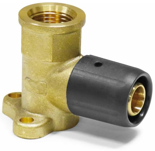 Pipetec Steckfitting Wandwinkel 16 x 2mm - 1/2 Zoll - 39mm Einbautiefe | für Mehrschichtverbundrohr und Aluminiumverbundrohr, DVGW Zertifiziert