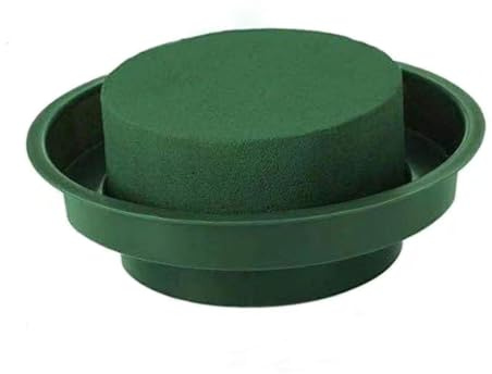 AKOOSY Kit De 12 Cuencos De Barro Para Plantas Redondos Verdes, Absorción Fuerte De Agua, Accesorios Para Arreglos De Flores Diy, Para Decoración De Bodas y Fiestas