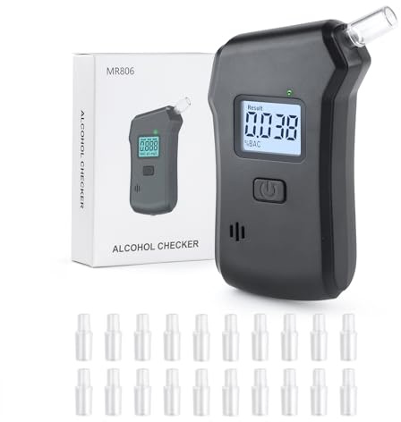 kicder Breathalysers,Professional Portable Breath Tester With Lcd Display For Alcohol Breath Testing,British Household Personal Breath Tester With 20 Mouthpieces
