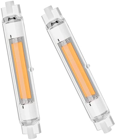 MJGFD R7S LED 118mm Dimmbar Lampen, 30W R7S LED 118mm Lampen Ersatz für 300W Halogen Leuchtmittel, Warmweiß 3000K, 3000 Lumen Kein Flackern 360°Abstrahlwinkel, für Flur/Deckenlampe/Stehlampe, 2PCS