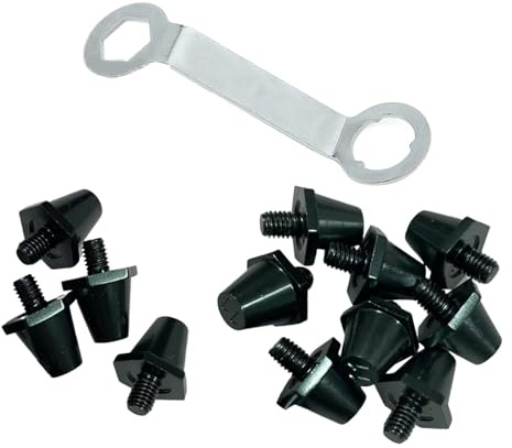 FytStycale 12 Tacos Antideslizantes Profesionales para Botas de Fútbol M5 para Césped Artificial, 11 Mm Y 13 Mm, con Llave.
