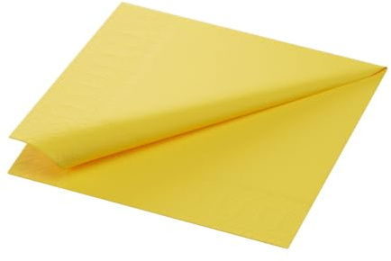 Duni Servietten 33 x 33 cm 1/4 F 3-lagig, gelb