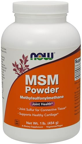 NOW MSM Méthylsulfonylméthane en Poudre, 454 g
