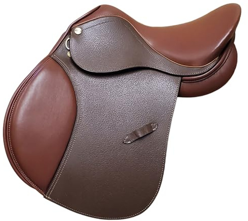 Henri de Rivel Advantage All Purpose Saddle – Versatile English Equestrian Saddle for Schooling & Jumping - Australian Nut - 16.5 - Regular