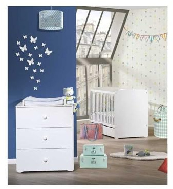 Baby Price Babyzimmer Kinderzimmer Duo Bett + Wickelkommode