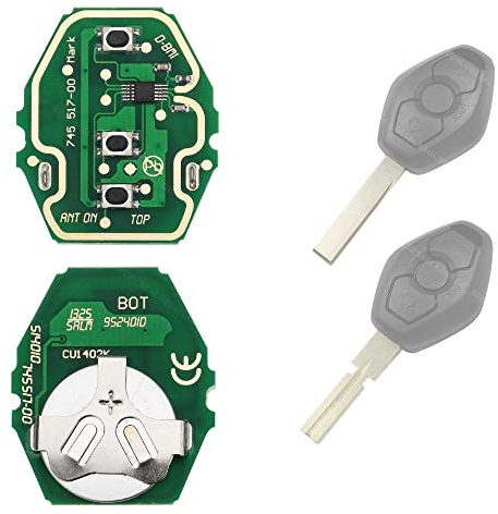 Autoschlüssel Funk Fernbedienung Austausch mit 434 MHz Platine Sender + Batterie kompatibel für BMW E46 E83 E52 E85 E86 E39 E61 E60 E53
