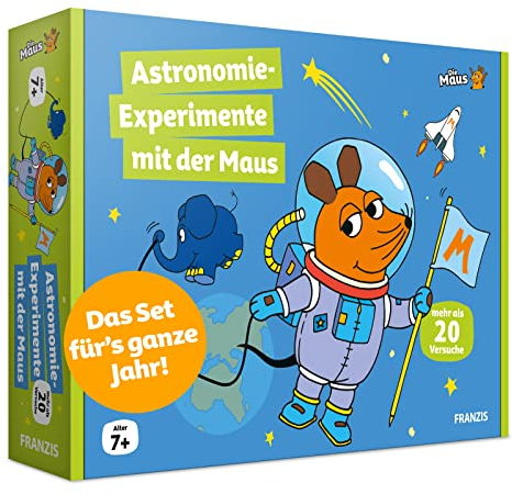 FRANZIS 67177 - Astronomie-Experimente mit der Maus, 20 Versuche für Ferien und Freizeit rund um das Thema Astronomie, empfohlen ab 7 Jahren