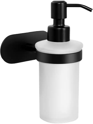 Ambrosya - Seifenspender ohne Bohren - Bad Halter Halterung Seife Seifenhalter Seifenhalterung Spender Wand WC Zum Kleben (Edelstahl (Schwarz))