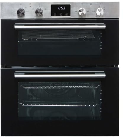 SIA DO111SS 60cm Stainless Steel Built Under Electric Double True Fan Programmable Oven With Digital Display