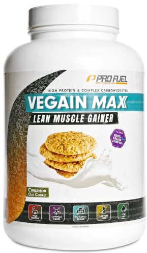 Weight Gainer CINNAMON OAT COOKIE 3kg, 580+ kcal pro Portion, VEGAIN MAX Muscle Mass Gainer, hoher Protein-Gehalt 30% + komplexe Kohlenhydrate, ohne Maltodextrin & Dextrose, laktose-frei & vegan