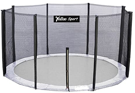 yelloo Säkerhetsnät Ersättningsskydd Elastisk Trampolin 185 245 305 366 427 cm Hoppa Hoppa Hoppa (10 ft Nät för Ø, 305 cm (8 Stångar))