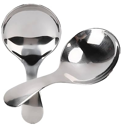 2 Pezzi Cucchiaini da Marmellata, Mini Cucchiai da Zuppa in Acciaio Inossidabile Cucchiaio da Caffè Cucchiai per Confettata Cucchiai da Dessert Cucchiaio Confettata
