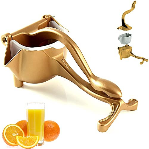 MNSRRN Presse à jus Manuelle en métal, pressé à la Main Putranate d'orange Juicer au jus de Citron au jus de Fruits élevés, propice au jus d'orange, jus de pastèque, jus de Raisin,d'or