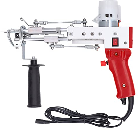 Pistola de Mechones Manuales, Sistemas de ProteccióN, Pistola de Mechones eléCtrica para Tejido de Alfombras, Herrajes metáLicos con Enhebrador para la Industria de Alfombras (Enchufe de la UE)