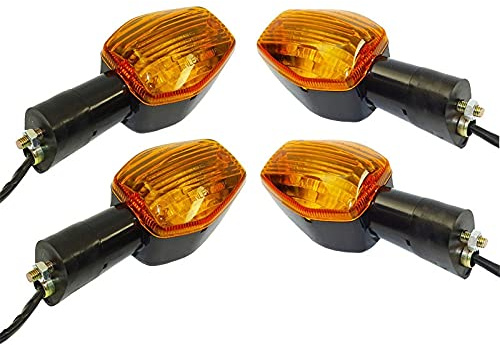 Frecce Moto 4pcs Segnali di svolta posteriore anteriore Segnali lampadina Fit Utilizzo for Honda CBR929RR CBR954RR CBR600F4 CBR600F 4i CBR 929 954 600 RR F4 F 4i Frecce Led Moto (Color : Amber lens)