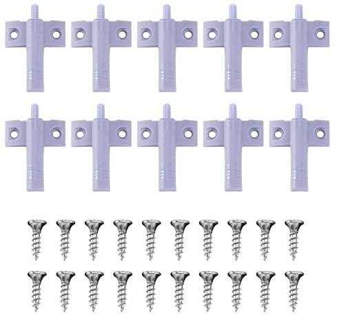 10 x hydraulische Stoßdämpfer für Küchenschrank, Schublade, Tür + graue Schrauben