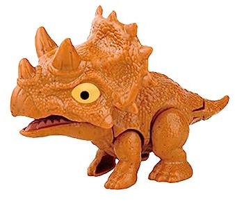 HuadaXtai Giocattolo Dinosauro Mordicchiante da Dito, Pupazzo di Dinosauro da Mano, Creativo E Interattivo per Bambini, Ideale per Compleanni E, Triceratopo Marrone