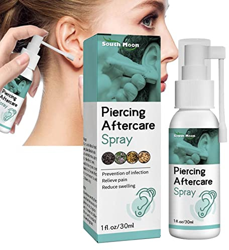 Onlynery Soin Piercing -Solution Portable Soins des Oreilles percées,Produits Nettoyage pour Nettoyer et apaiser Les Peaux gonflées et irritées pour Les Soins des Piercings aux Oreilles, au Nez