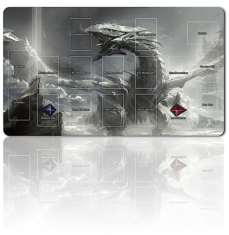 Brettspiel TCG Spielmatten + Gift Free Bag + with Card Zones,YGO Card Game Table Mat Größe 60X35CM Kompatibel Mit Trading Card Game Mat (YGO-G-12-JH)