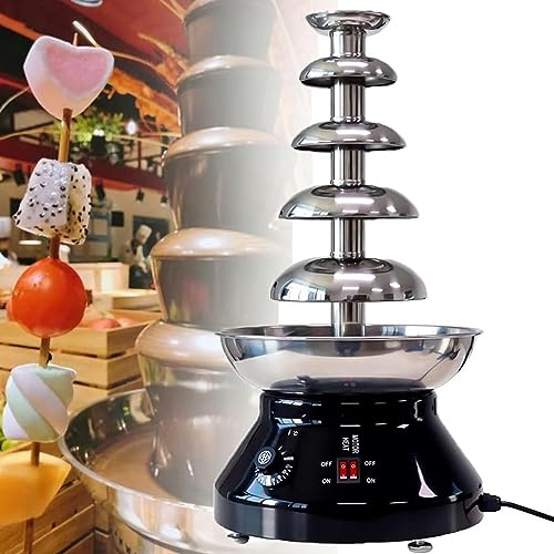 FLTRGO Fontaine à Chocolat électrique, Fontaine à Chocolat Commerciale en Acier Inoxydable 3L 30 ℃ ~ 110 ℃ réglable, pour Restaurant de Mariage