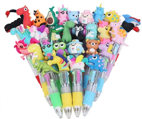 Gudotra 30 Penne Regalini Fine Festa Compleanno Multicolore Bambini Gadget Compleanno Bambini Penne Gel Colorate (30)