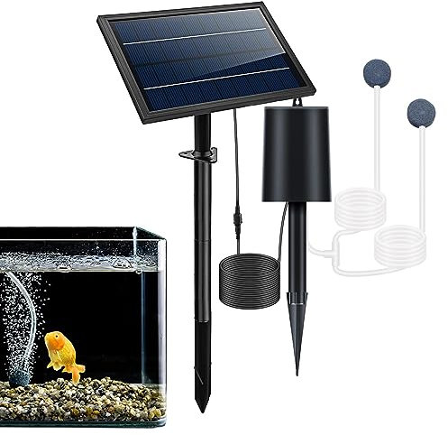 Oxigenador de bomba de aire para acuario, aireador de estanque, bomba de aire solar de agua, oxigenador de 3 modos, bomba de aire hidropónica para estanque de peces, aireador de estanque alimentado